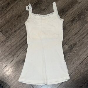 Aeropostale Cream Lace Detail Top